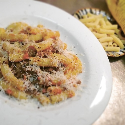 浅草開化楼の生パスタ